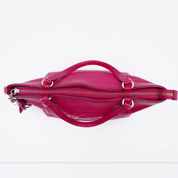 AO19❤️ GUCCI Soho Pebbled Calfskin Small Top Handle - Picture 8 of 15